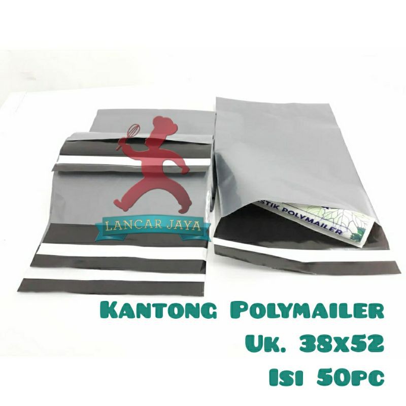 

Isi 50 Lembar Kantong Packaging Plastik Polymailer uk 38x52