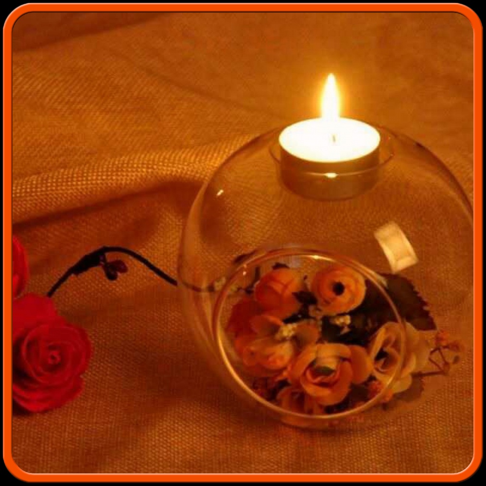 Gelas Lilin Glass Candle Holder Romantic Dinner 10 cm - F001