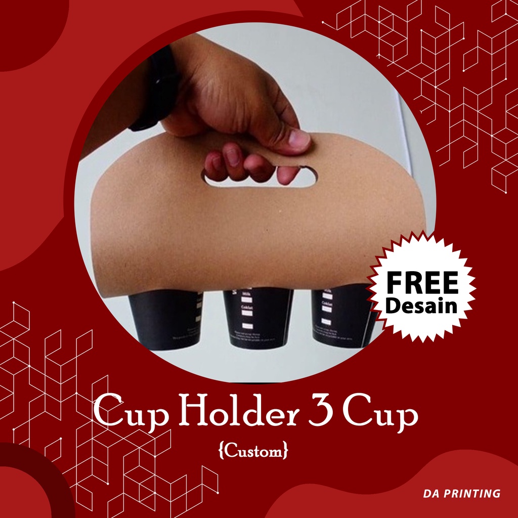 [DA PRINTING] Cup Holder 3 Cup Sablo Custom