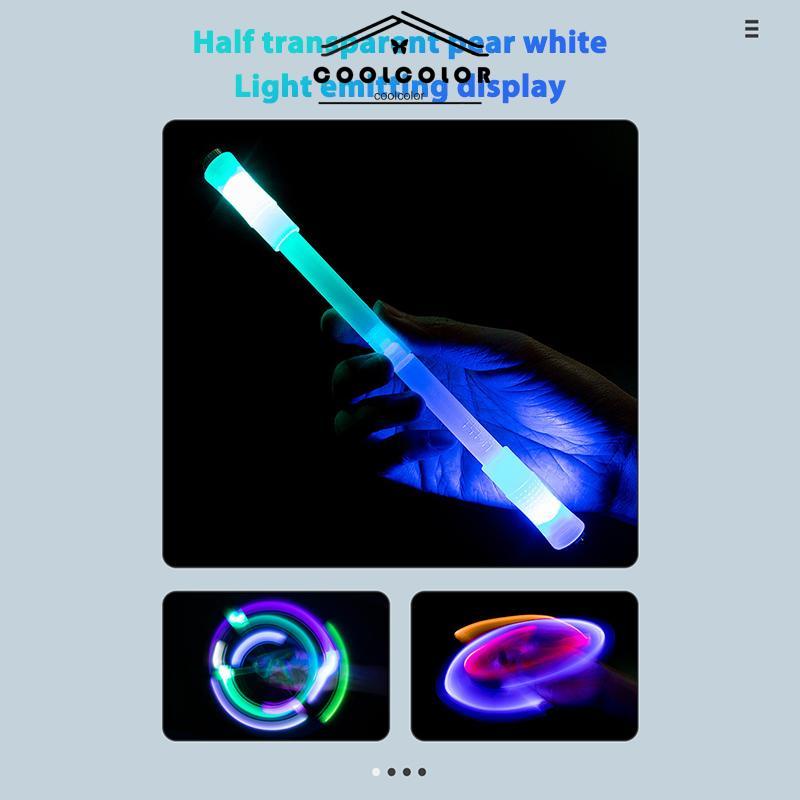 COD❤️Spinning pen pulpen pena putar plastik balance anti stress bolpoin rotating Dengan lampu led bercahaya- cl