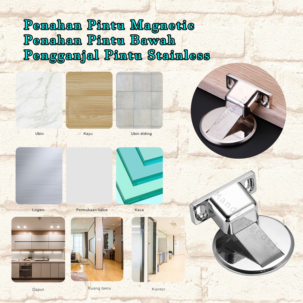 Penahan Pintu Magnetic * penahan pintu bawah * pengganjal pintu stainless