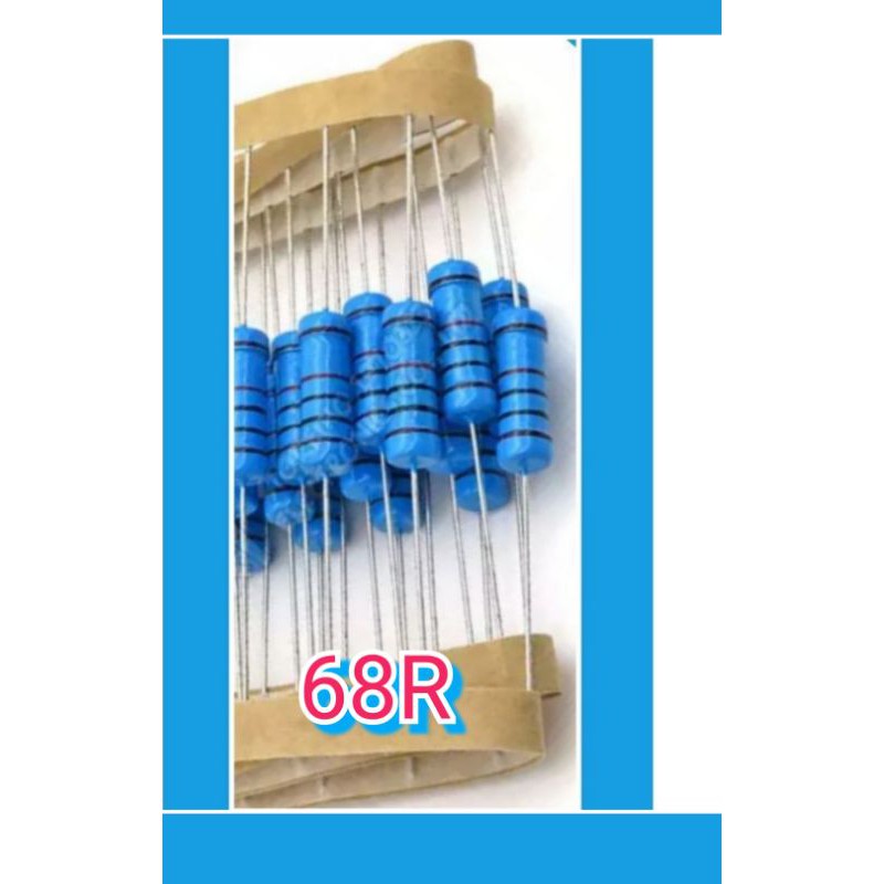 ANEKA NILAI , RESISTOR , 2 WAT METAL FILM 1% (1pcs)