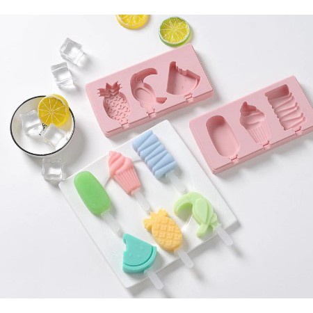 【GOGOMART】Cetakan Coklat Puding Es Krim Silikon / Ice Cream Silicon Molding