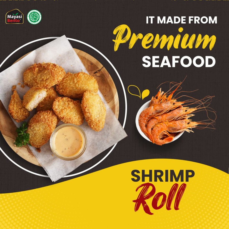 

Shrimp Roll Mayasi Bento Udang Ayam Tanpa Pengawet Ada BPom Frozen Food Siap Goreng Premium