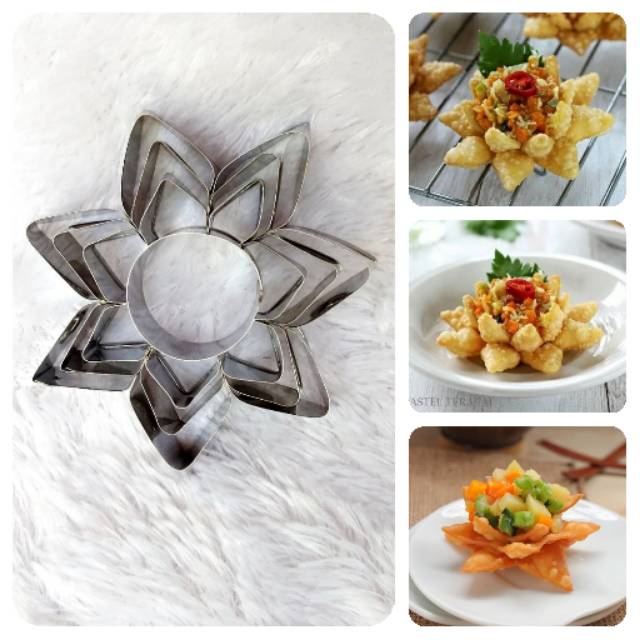 Cetakan kue pastel teratai / pastel panada dumpling stainless steel