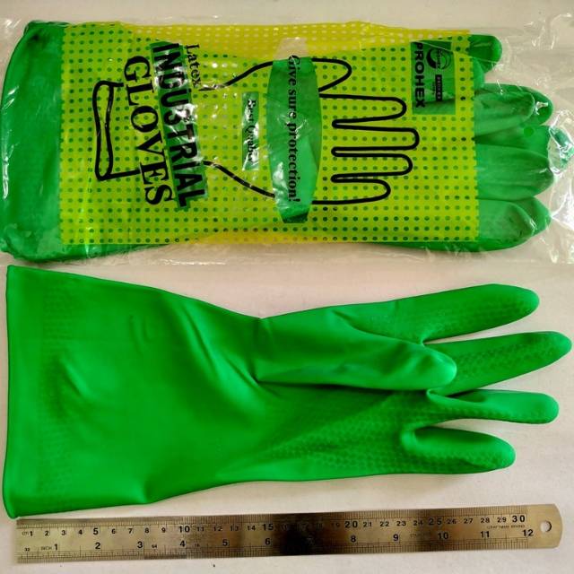 Sarung Tangan Karet Tebal Latex Hijau / Safety Gloves/SARUNG TANGAN LATEX PROHEX HIJAU/SARUNG TANGAN CUCI PIRING BERSIH BERSIH SERRBAGUNA MULTIFUNGSI/ SSARUNG TANGAN KERJA PROYEK/SARUNG TANGAN KARET / SARUNG TANGAN LATEX TEBAL BERKUALITAS