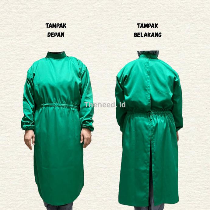 Jual Gown Dokter / Surgical Gown / Jubah atau Gaun Dokter dan Perawat / APD Biru BCA, S