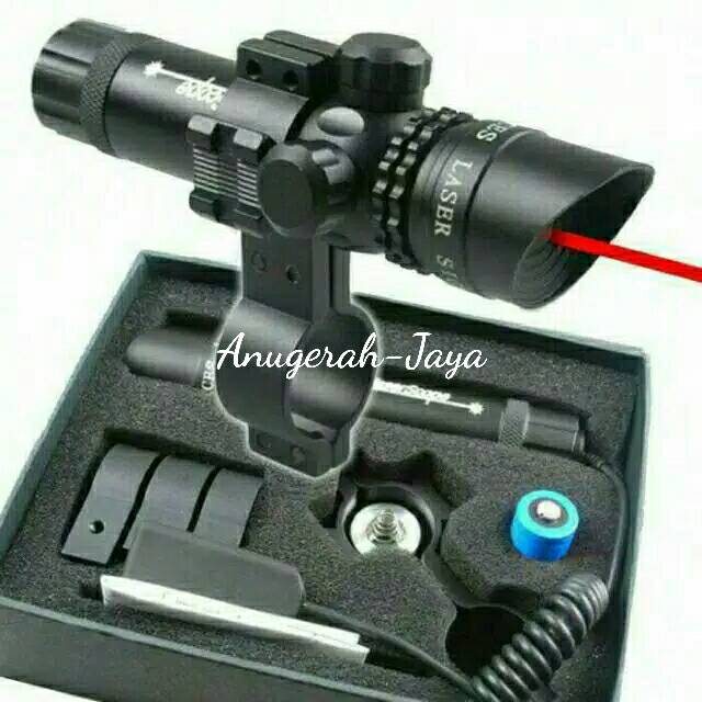 Laser scope nyala merah