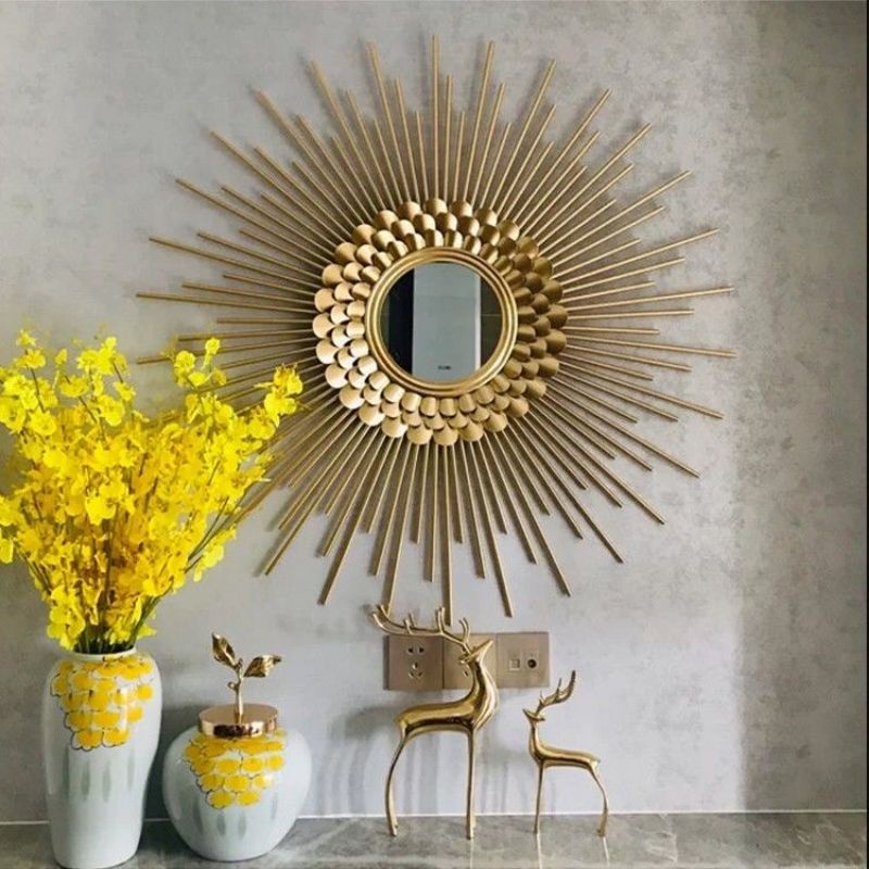 DEKORASI RUMAH MODERN MINIMALIS CERMIN HIASAN DINDING IMPORT SIZE 70CM 60CM KACA MIRROR HIAS PAJANGA