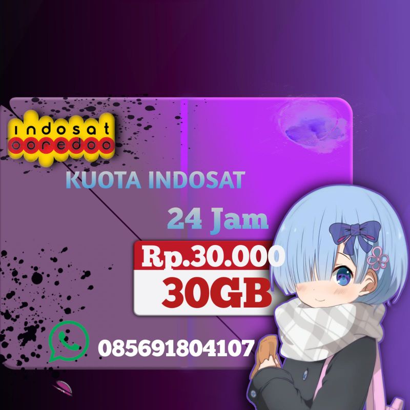 Kuota Indosat 30Gb 1 Bulan