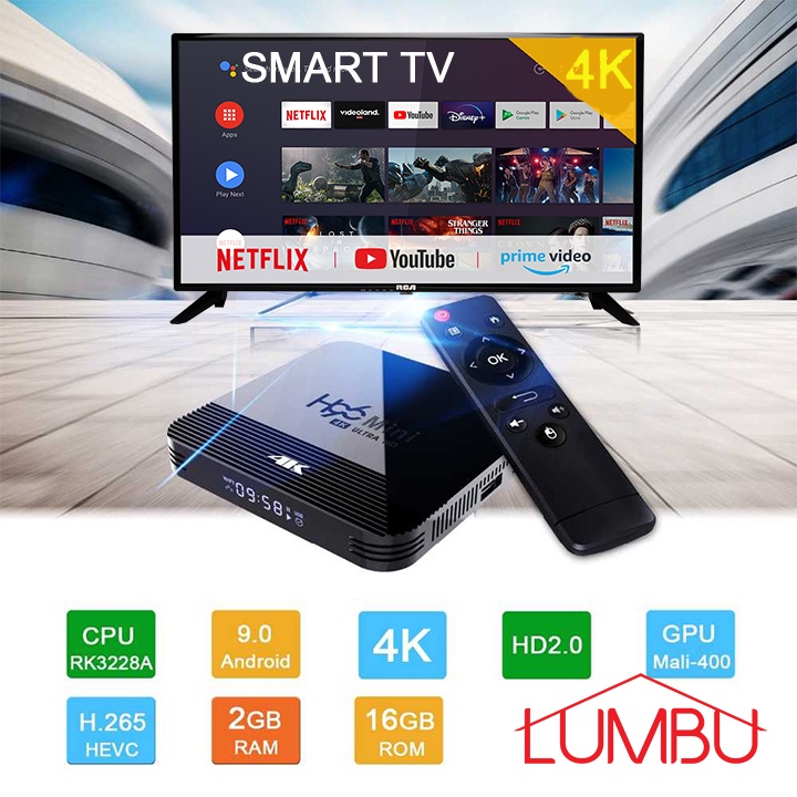 Set Top Box TV Digital Android 4K 2GB 16GB - H96 Mini