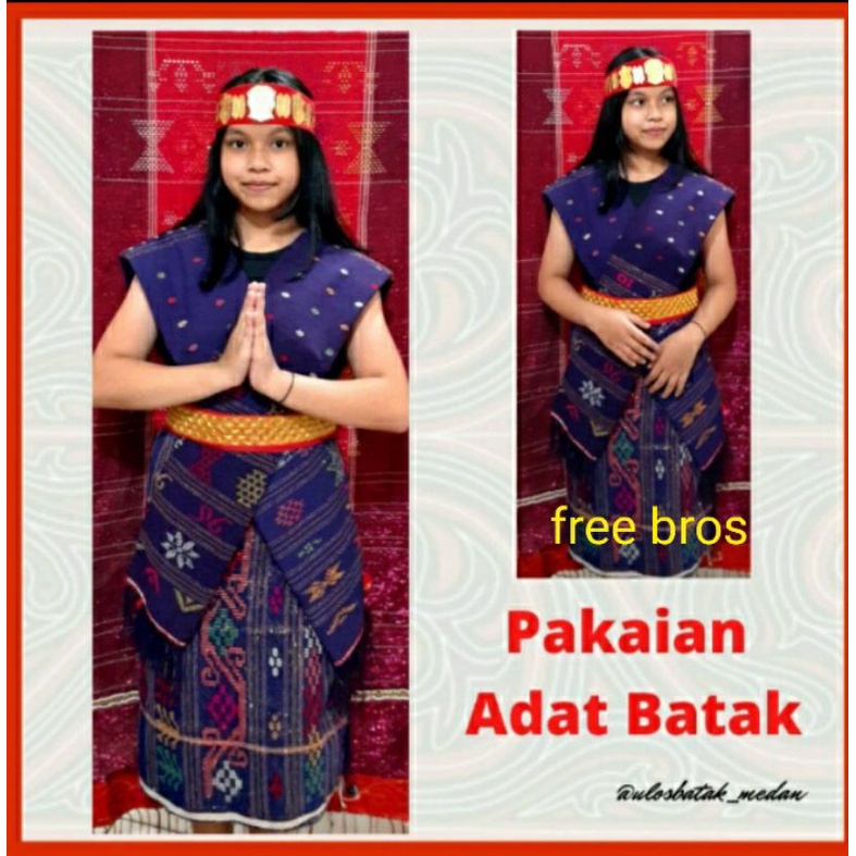 Pakaian Adat Batak Ulos Batak Sadum Ungu