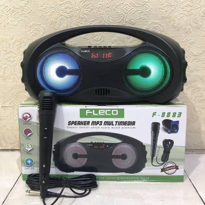 Speaker Bluetooth Fleco F 8883 ( bonus mic ) Indonesia