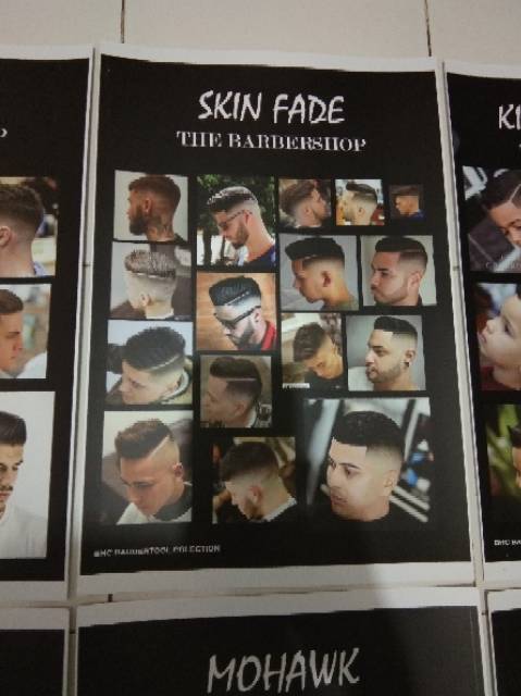 BAYAR DITEMPAT Poster barbershop untuk 6 lembar poster pangkas rambut alat cukur rambut model gaya