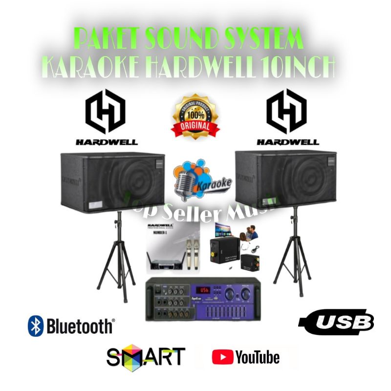PAKET KARAOKE SOUND HARDWELL 10INCH ORIGINAL SYSTEM KARAOKE RUMAH/CAFE/RESTO/KANTOR/MESJID DLL