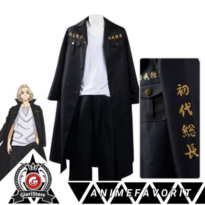 Jubah Parka Full Bordir Coat Sano Manjiro Mikey Tokyo Revengers Touman