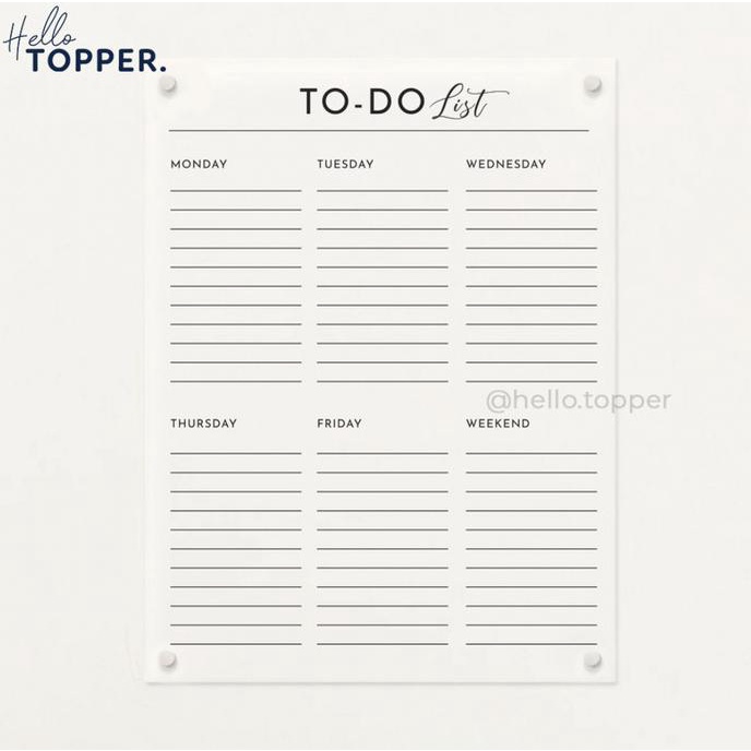 

To Do List Daily Planner Akrilik | Wall Planner | Papan Jadwal helloto99 Murah