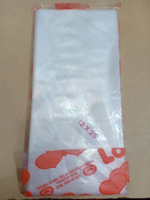Plastik PE Uk.12X25 CM Plastik Transparan , Serbaguna