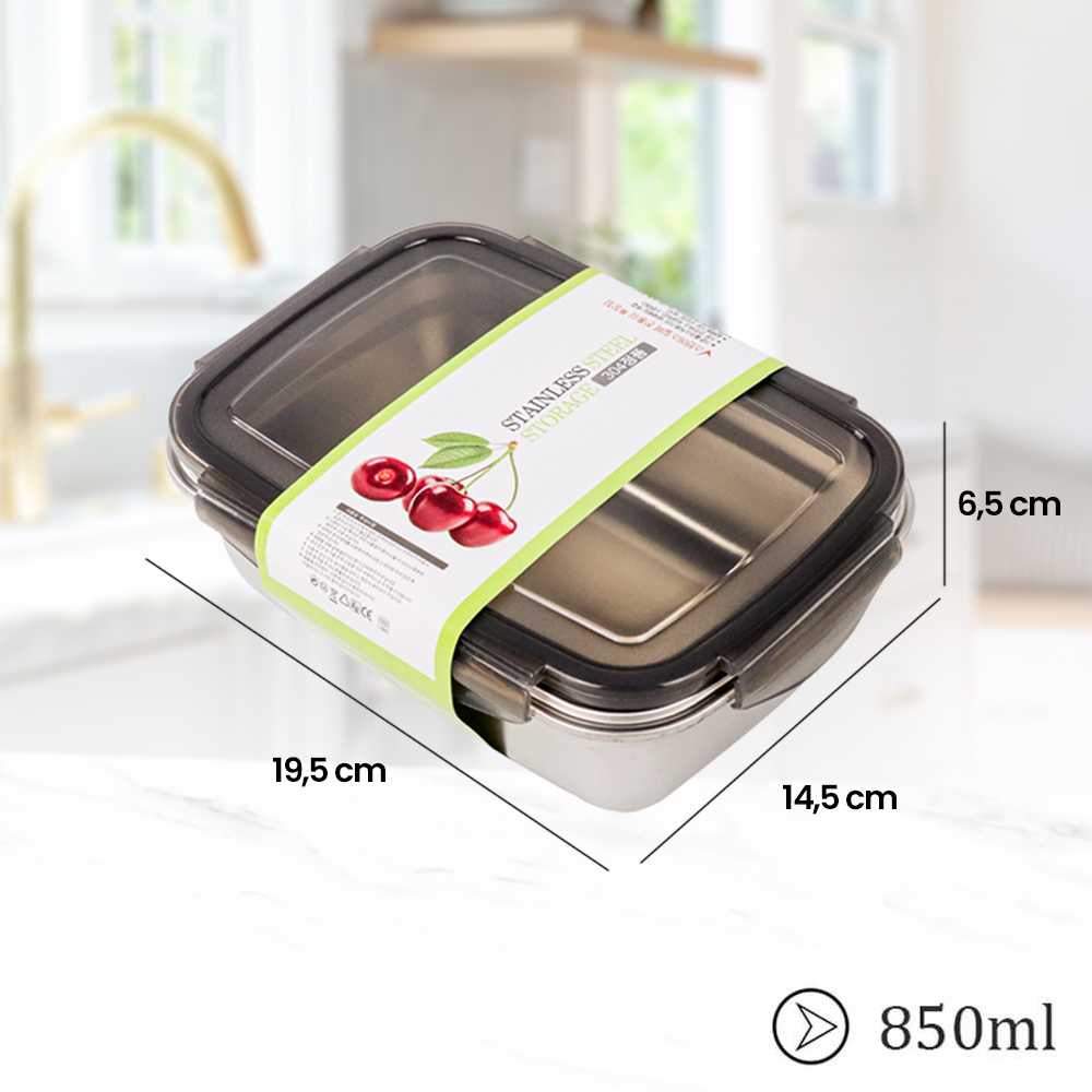 HOMEFAVOR Kotak Makan Bento Lunch Box Stainless Steel - KT273