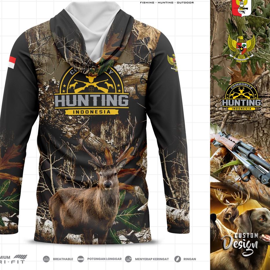 (STOK TERBATAS) Baju Camo Jersey Custom Komunitas Berburu Dryfit Premium