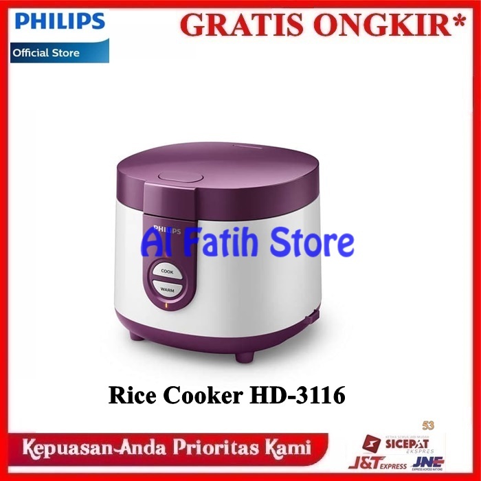 PHILIPS Rice Cooker 1 Liter HD3116 / Magic Com 3 In 1 HD-3116