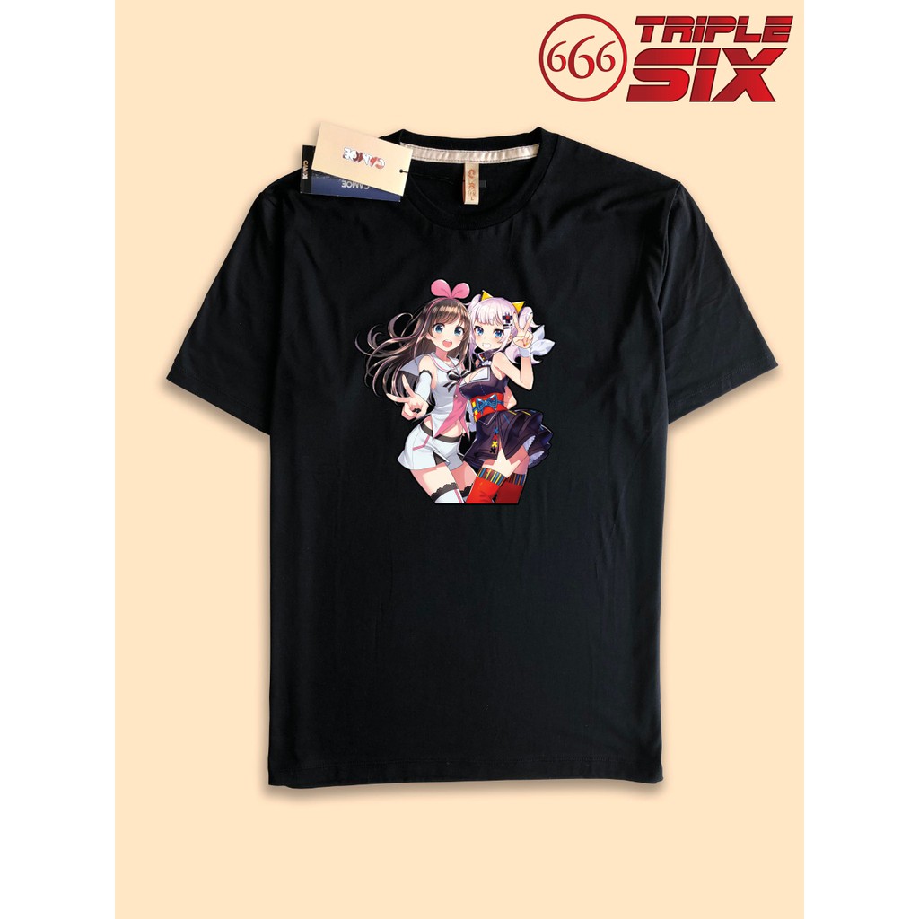 Kaos Tshirt Anime vTuber Kizuna Ai x Kaguya Luna