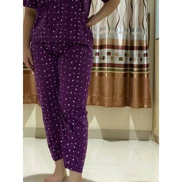 ֍ Piyama Wanita Kaos CP Jumbo Bahan Tebal Rayon 025 ○