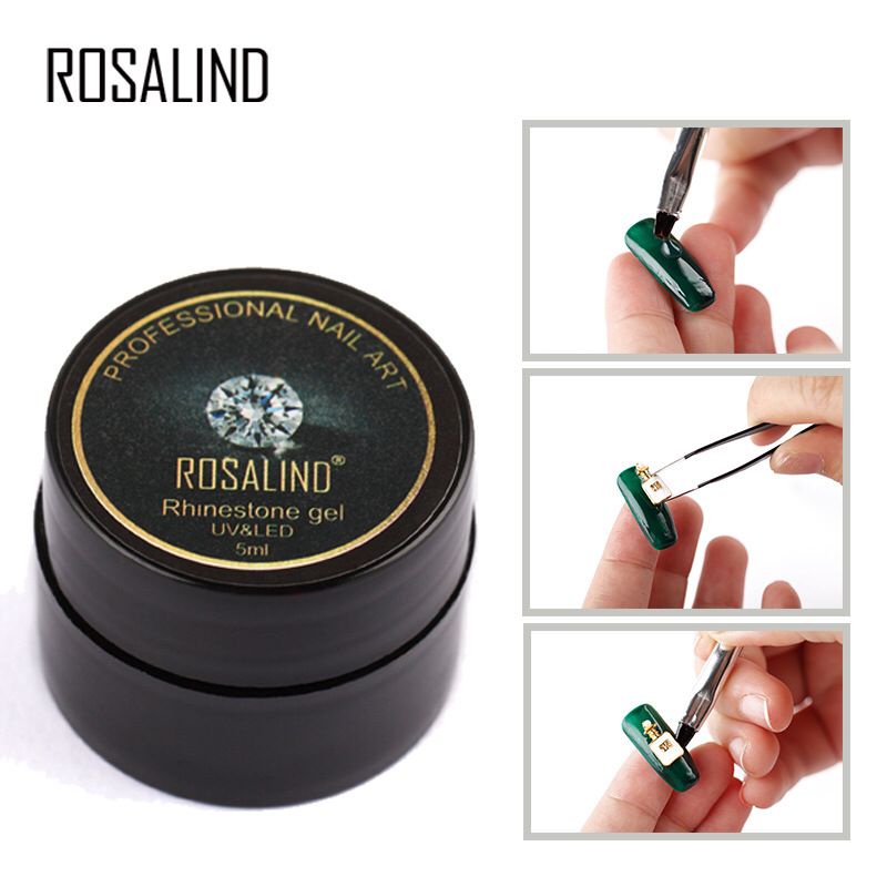 ROSALIND Rhinestone Gel Nail Art Lem Gel Kuku UV LED