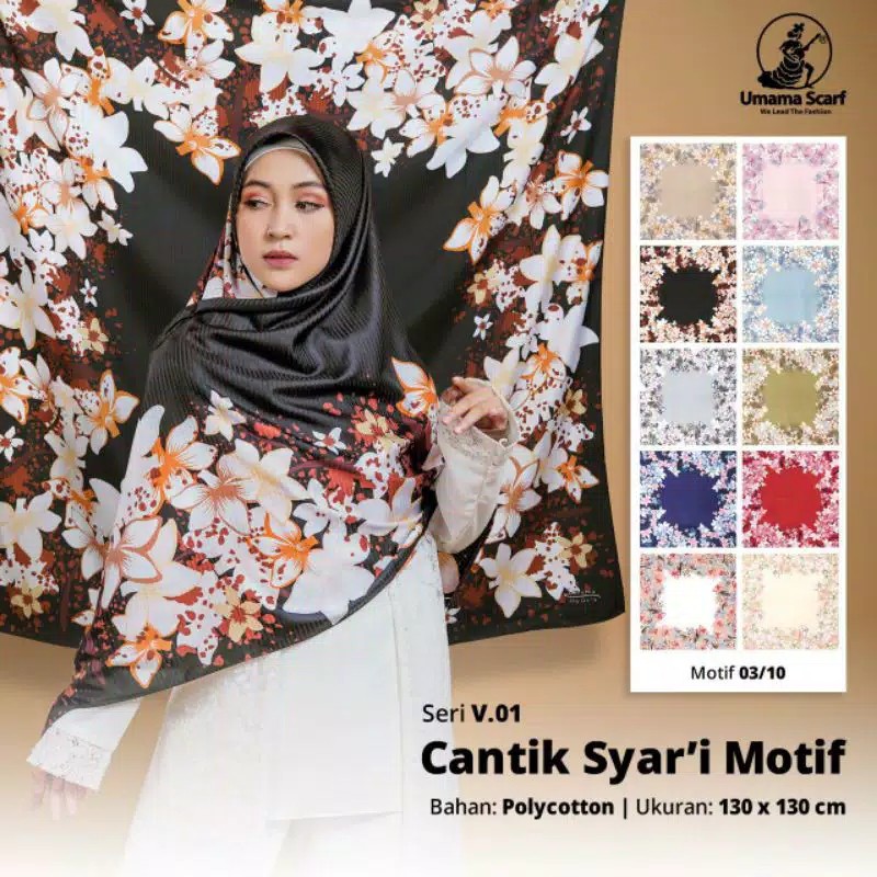 CANTIK SYARI MOTIF HITAM by UMAMA SCARF