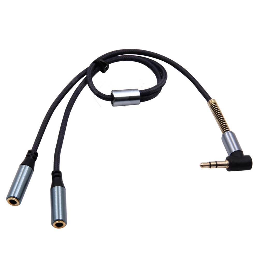 QUINTON Smartphone Player Y Splitter Cable Headset Headphone Adapter Audio Cable Share Cable Adapter MP3 Audio Headset Jack Splitter 1 To 2 Dual Female Jack For Earphone Audio Extension Cables/Multicolor