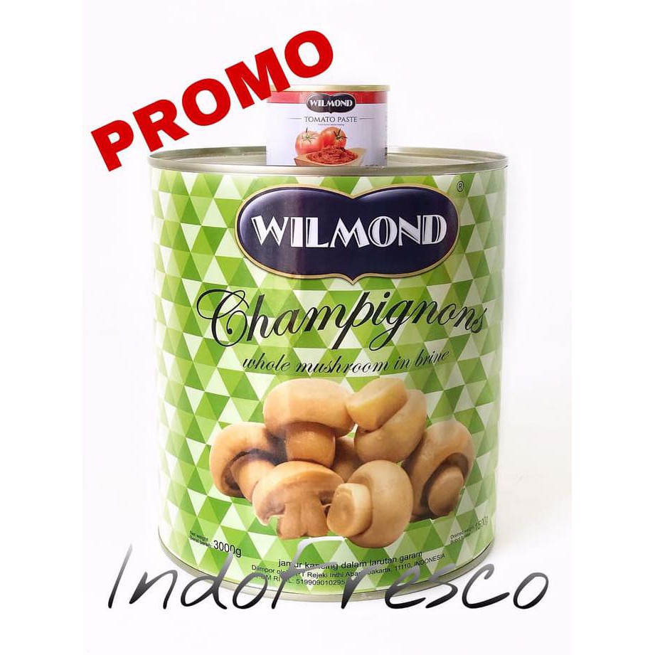 

TERPOPULER Wilmond Champignons Whole Mushroom In Brine Canned- Jamur kaleng 3Kg MURAH