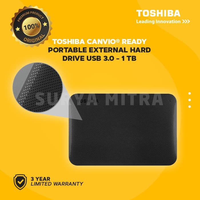 Hardisk Eksternal Toshiba Canvio Ready 1TB USB 3.0