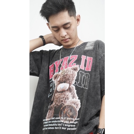 T Shirt Bear Chain Sandwash BYAZ Original