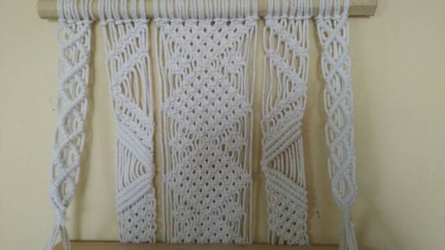 READY STOK) macrame rak kayu wijaya/ macrame ambalan/ rak buku/ Dekorasi rumah