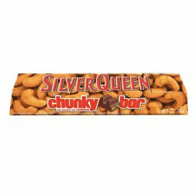 

Silverqueen Chunky Bar Cashew 33gr - Coklat