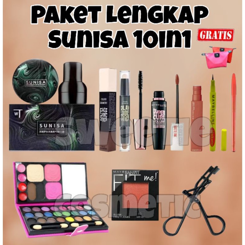 Paket Make Up Set Lengkap Murah 6 in 1 Mushrom Magic Cushion Original - Paket Kosmetik Lengkap