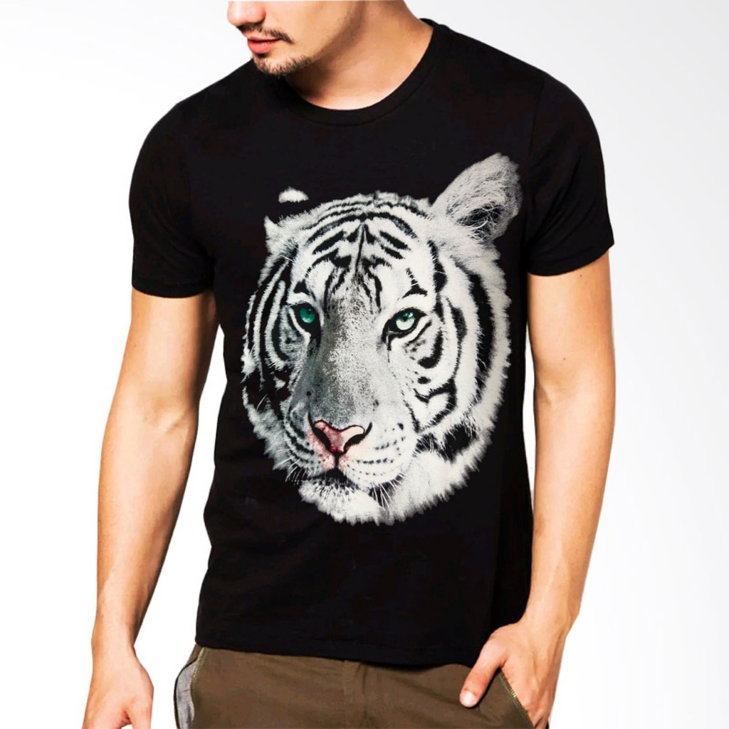 Mutaadibun Promo Kaos Distro/Kaos Pria/Kaos Hewan/Kaos Harimau Putih