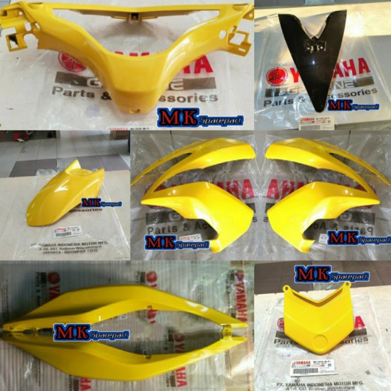 PAKET FULL SET BODY HALUS AEROX 155 KUNING ORIGINAL YAMAHA