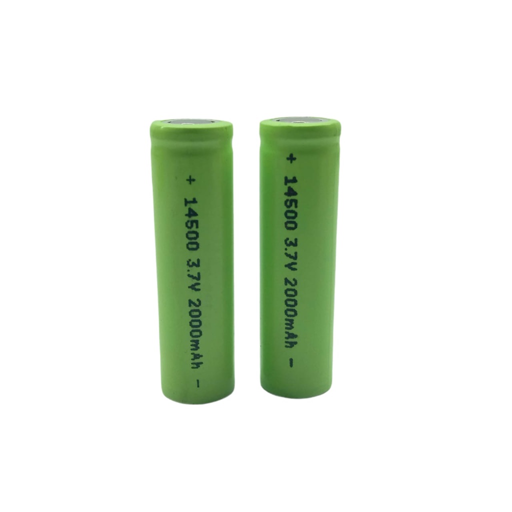 Charger 4.2V-1000mA + 2pcs Battery Lithium 14500 Li-ION 3.7V - 2000mAh