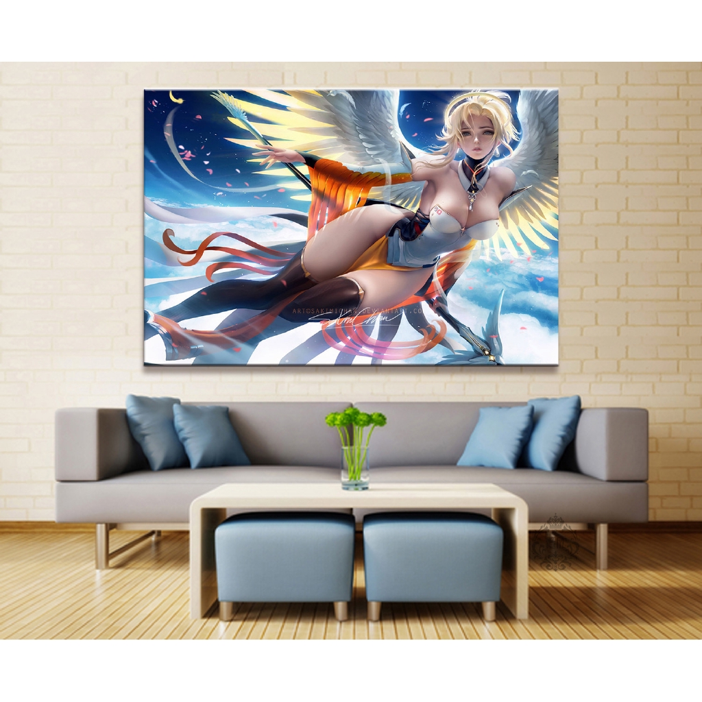 1 Sexy Pity Overwatch Game Hd Canvas Print Painting Modern Home Wall Art Decoration Poster Shopee Indonesia