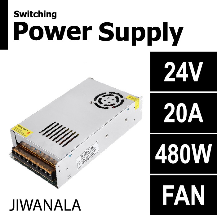 Power Supply Adaptor Switching 24V 20A SMPS Travo Fan