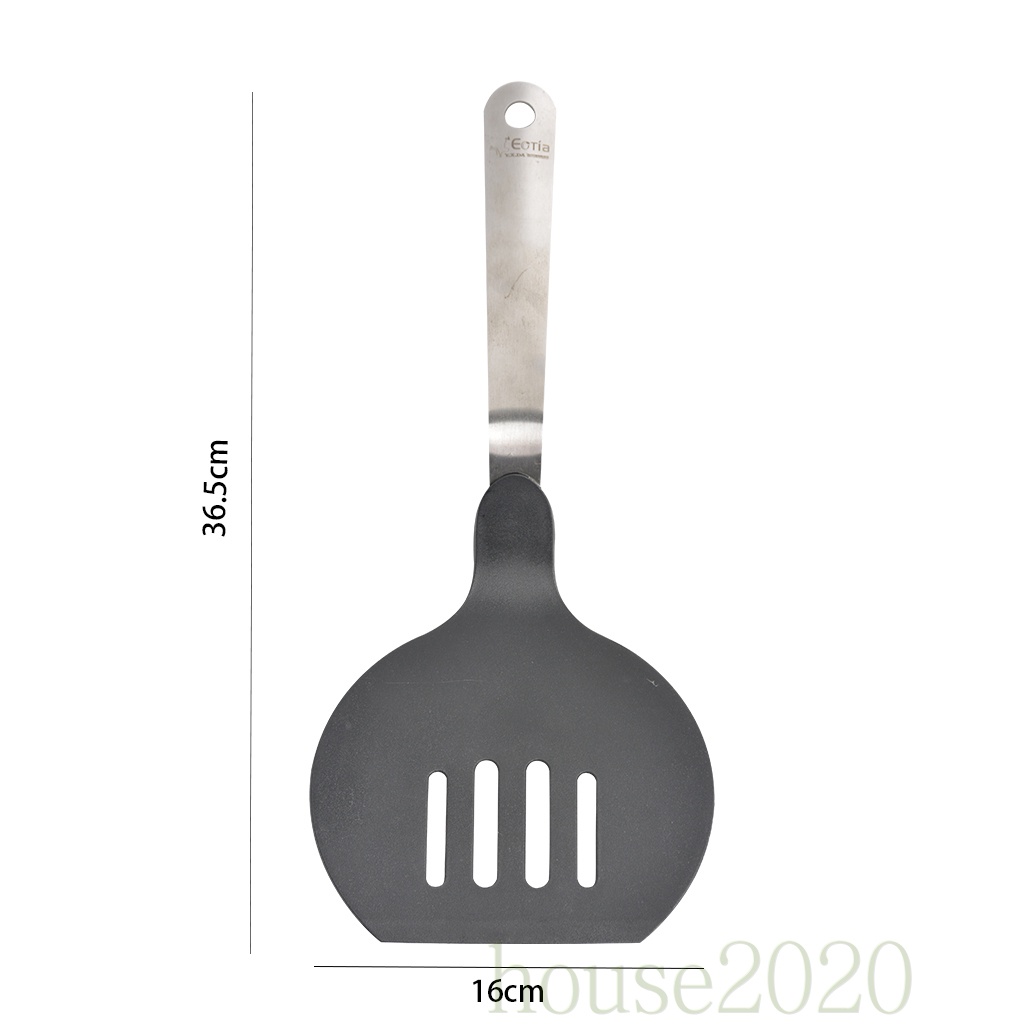 [HOUSE2020]Spatula Slotted Nylon Egg Turner with Stainless Steel Handle Non-Stick Pancake Flipper Tool for Kitchen