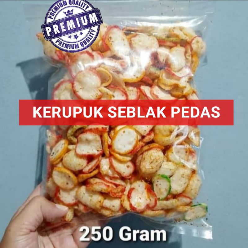

Kerupuk Seblak Pedas Gurih 250 GR / Kripik Seblak / Krupuk Seblak / Keripik Seblak
