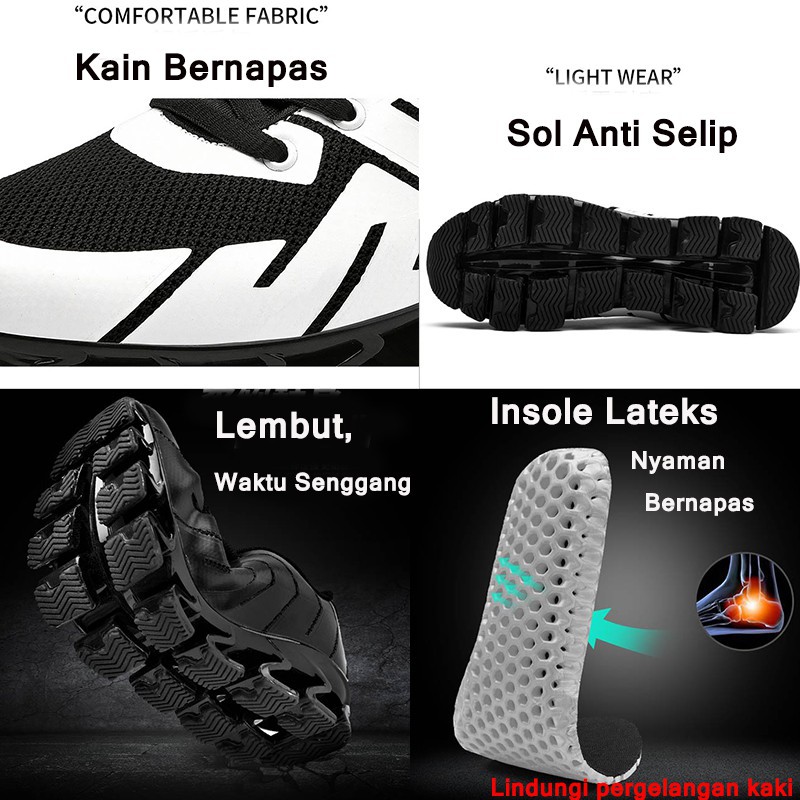 Sepatu Sneakers pria  Bahan Mesh Breathable Super Keren sepatu olahraga