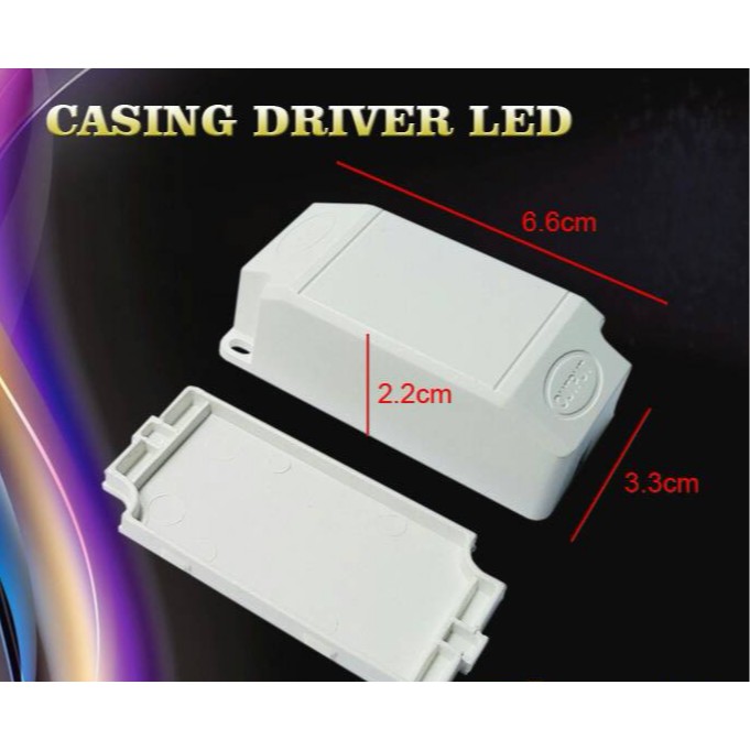 Box Casing Plastik for LED Driver Tipe B Ukuran 6.6 x 3.3 x 2.2 cm