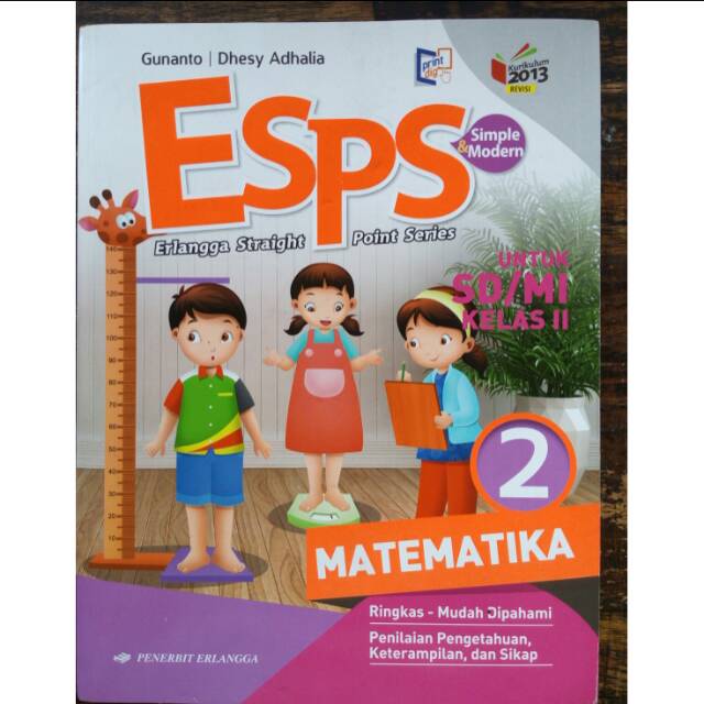 Esps Matematika Kelas 2 Sd Mi Penerbit Erlangga Kurikulum 13 Revisi Terbaru Shopee Indonesia
