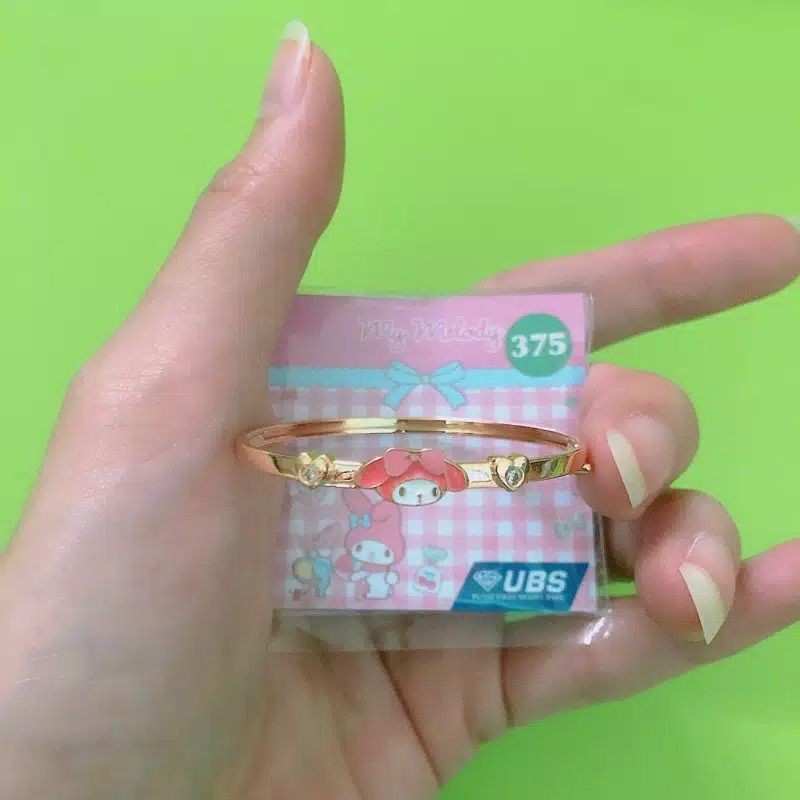 Gelang bangle anak my melody telinga tidur love dan bola UBS kadar 375