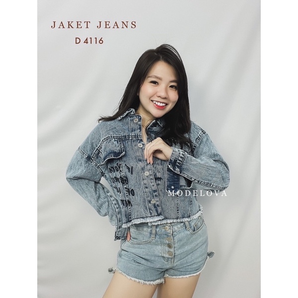 MDLV ~ Jaket Jeans D 4116 4117 Jaket Jeans Cewek Jaket Jeans Premium Jaket Jeans Import Good Quality Women Jeans Jaket Fashion Import