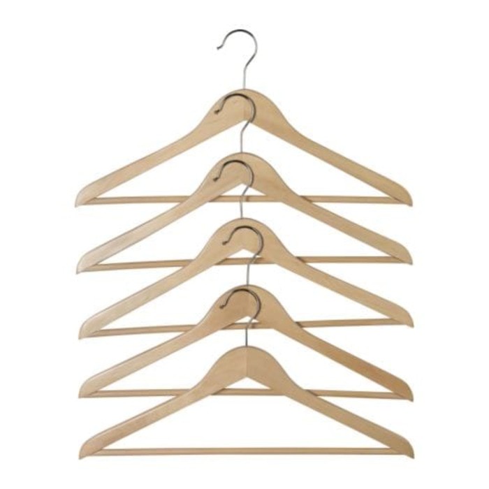 Hanger Kayu Gantungan  Baju  Celana IKEA  HOPA Lemari Pakaian 