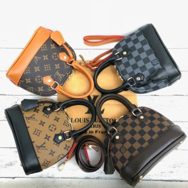 TAS WANITA LV ALMA MINI 2 TALI PANJANG IMPORT
